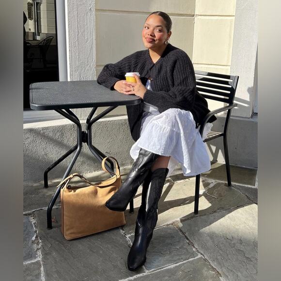 Dolce Vita Samsin Boots in Black Leather 9.5 - Picture 11 of 12